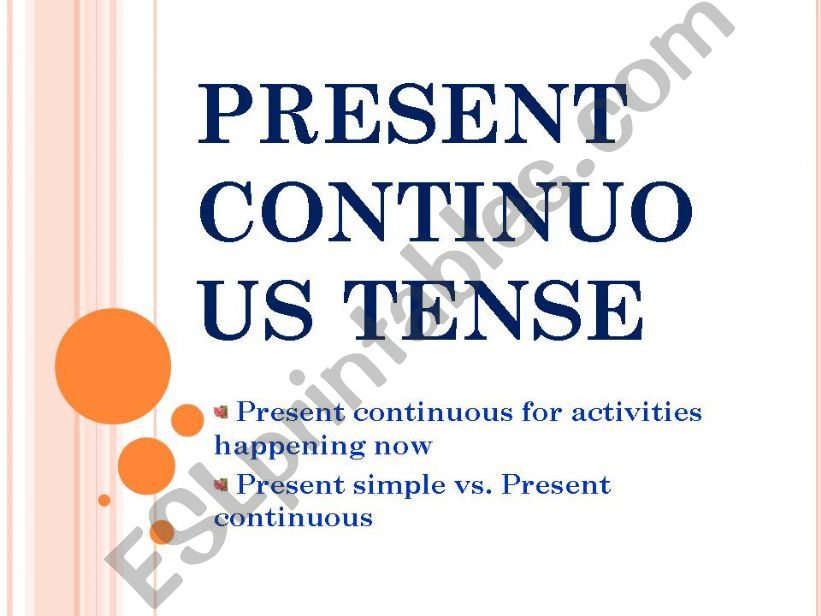 present continuous tense powerpoint