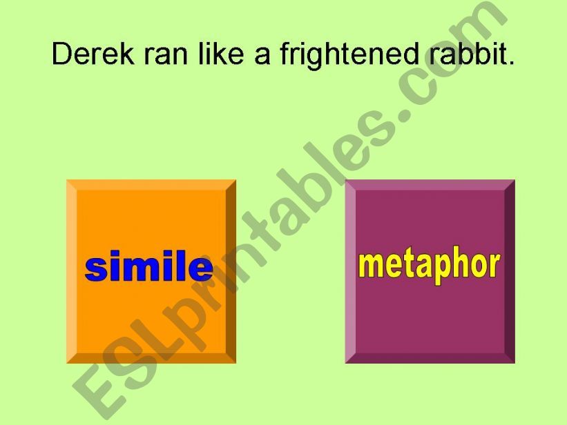 simile and metaphore game powerpoint