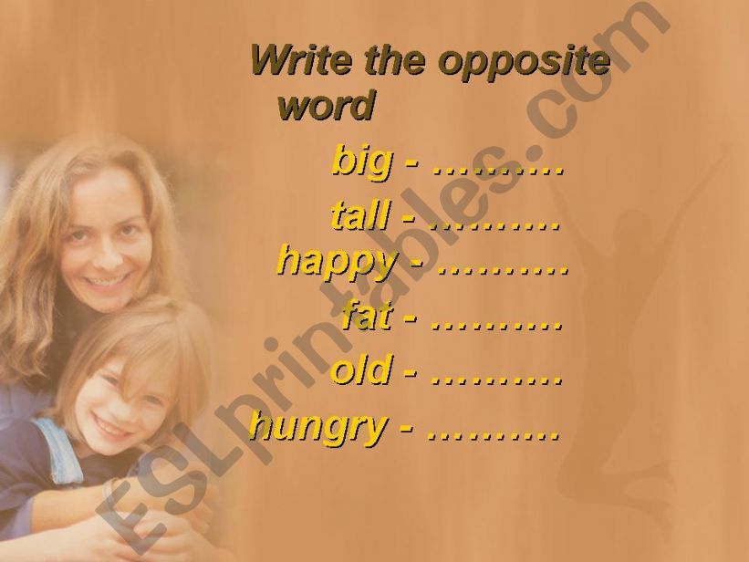 Opposite words-2 part powerpoint