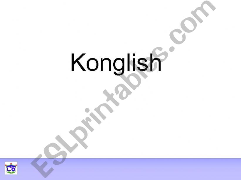 Konglish powerpoint