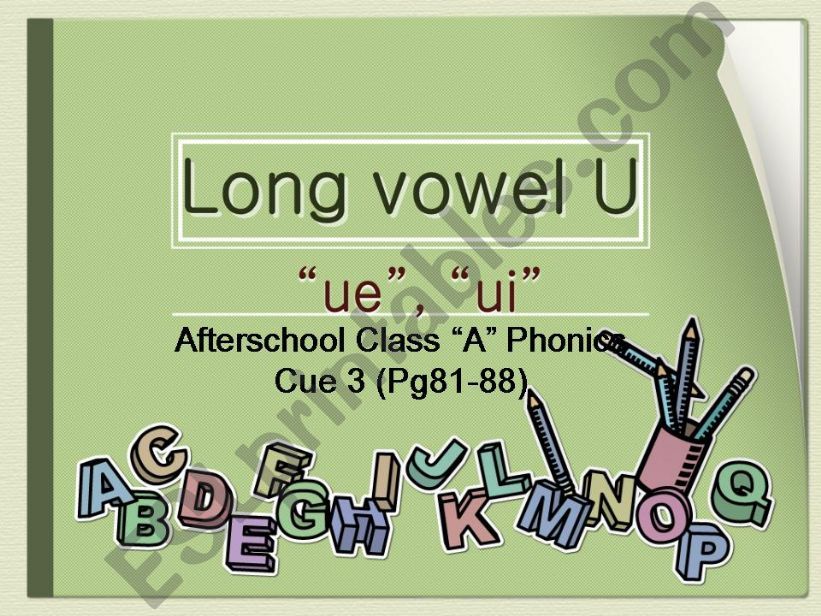 long vowel U powerpoint