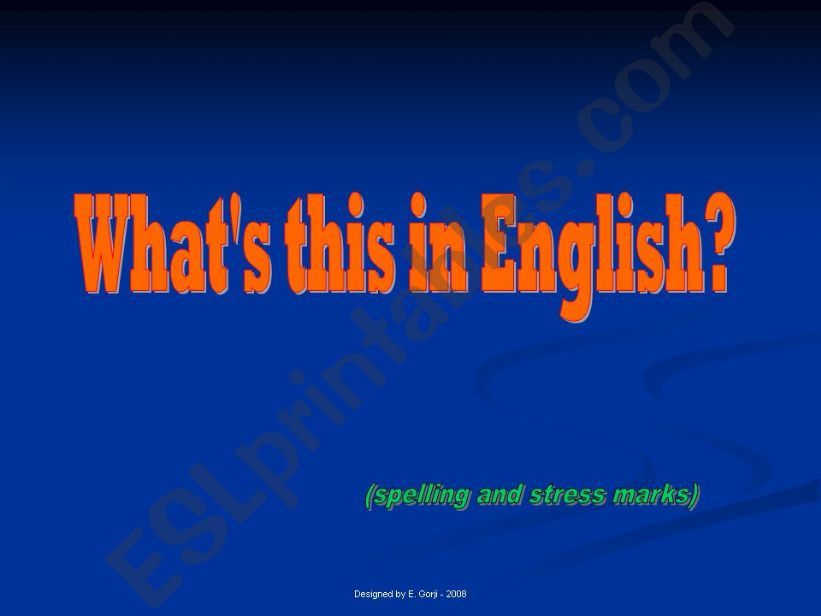 What´s this in English? powerpoint