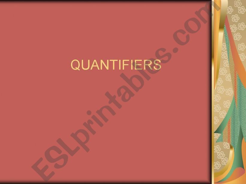 Quantifiers powerpoint