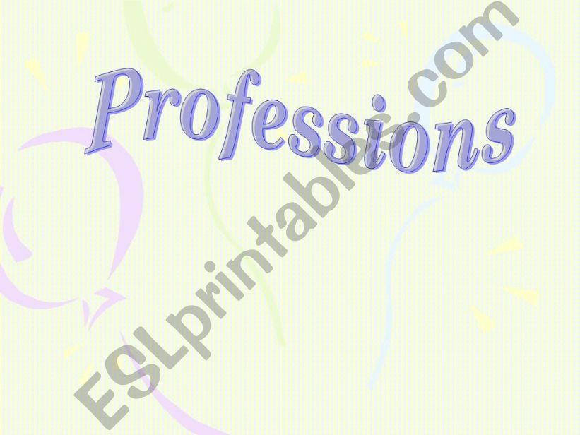 PROFESSIONS powerpoint