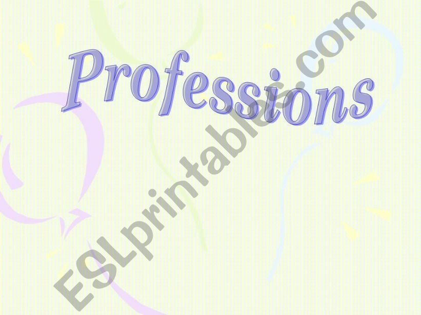 PROFESSIONS powerpoint