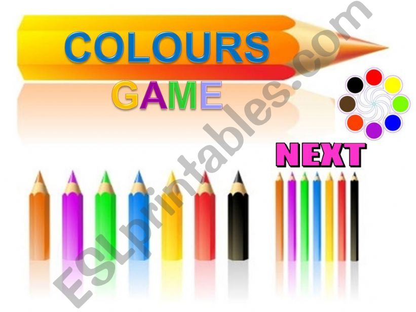 COLOURS - GAME powerpoint