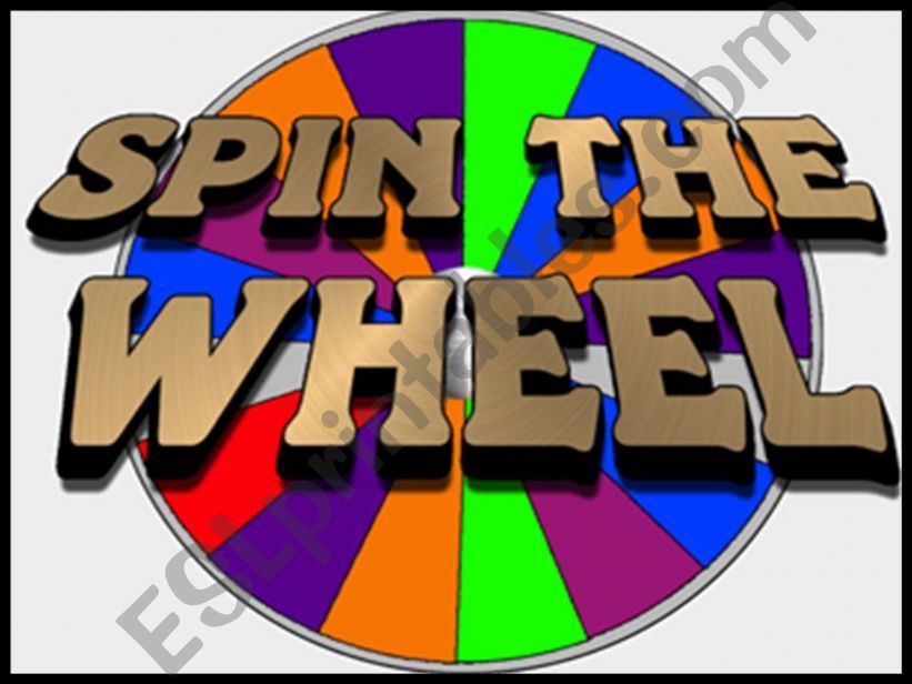Jobs / Occupations Spin the Wheel Game with Macro