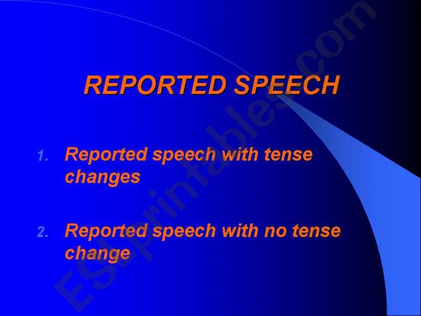 Reported Speech powerpoint