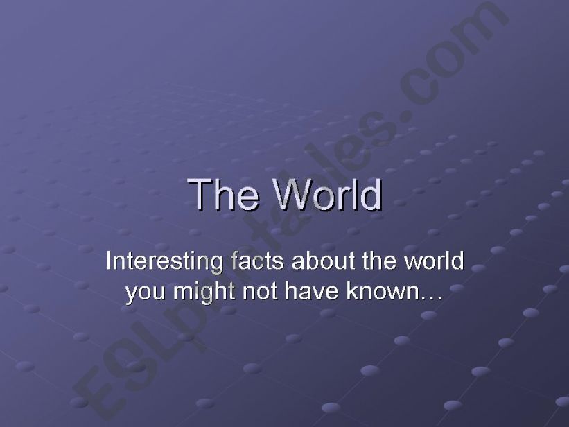 World Trivia part 1/5 powerpoint