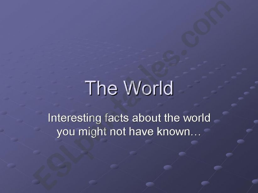 World Trivia part 1/5 powerpoint