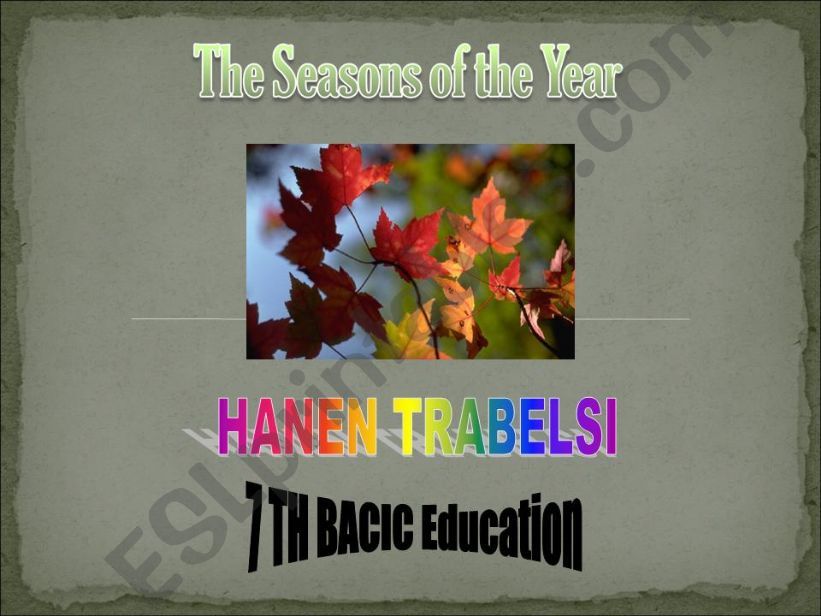 Seasons of the year powerpoint