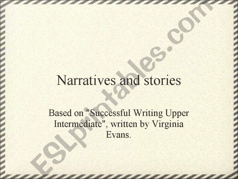 Narratives and Stories powerpoint