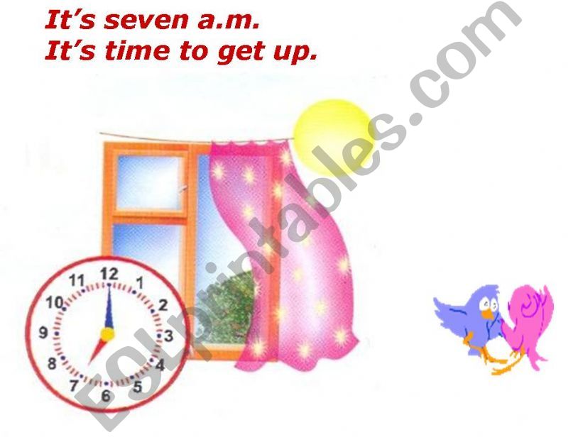 ESL English PowerPoints The clock