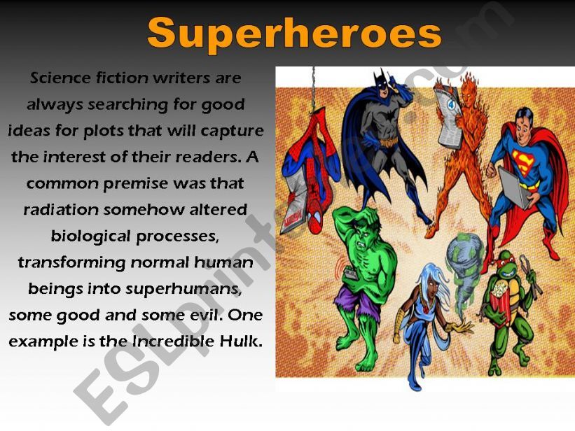 Superheroes powerpoint