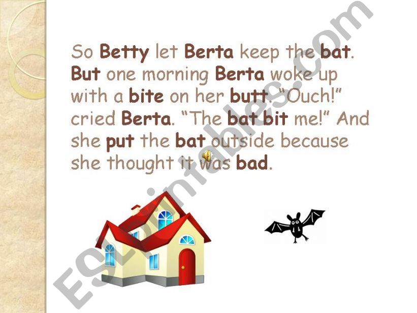 Berta and Her Pet Bat, Part 2 powerpoint