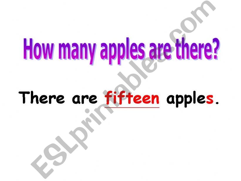 How many apples do you have? powerpoint