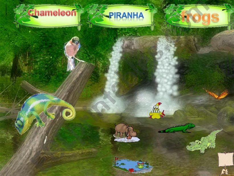 MY WILD ANIMALS  Part 14 Last Parts!!!! FULLY EDITABLE, INTERACTIVE WITH SOUNDS AND ANIMATED ANIMALS . The rainforest pond animals