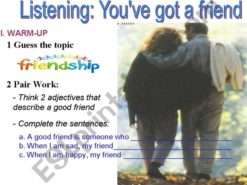 Youve got a friend 1/4 powerpoint