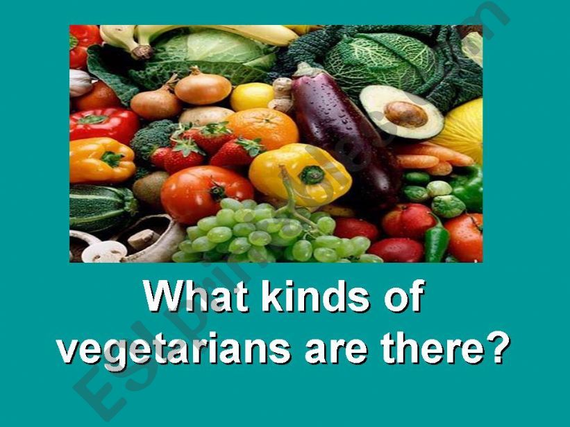kinds of vegetarians powerpoint
