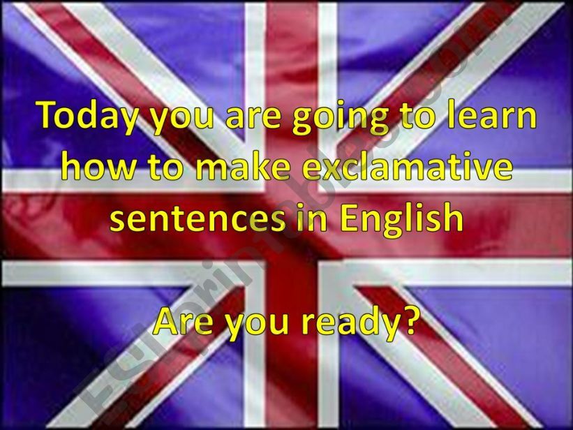 Exclamative sentences powerpoint