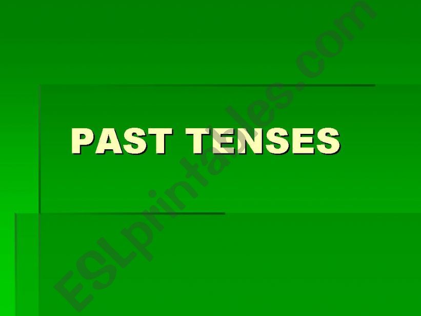 past simple and past continuous tense