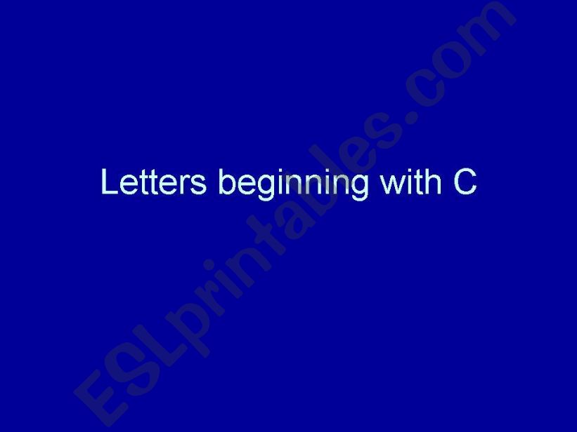Letter C powerpoint