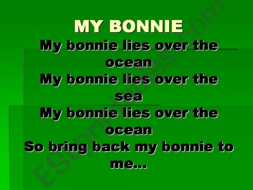 MY BONNIE powerpoint