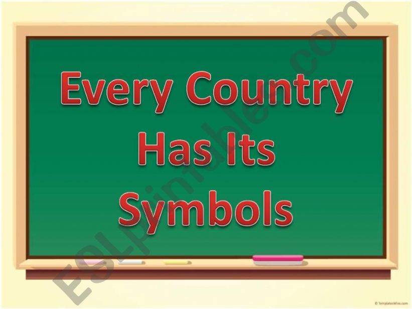 Every country has its symbols powerpoint