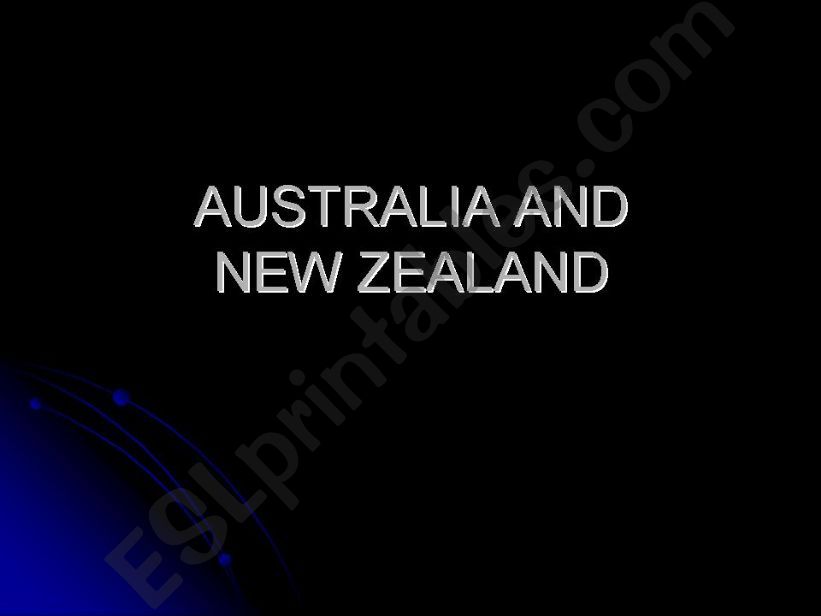 Australia and New Zealand powerpoint