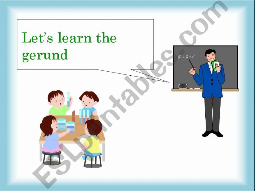 Lets Learn the Gerund powerpoint