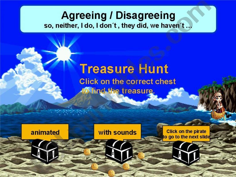 Agreeing/Disagreeing - Treasure Hunt Game