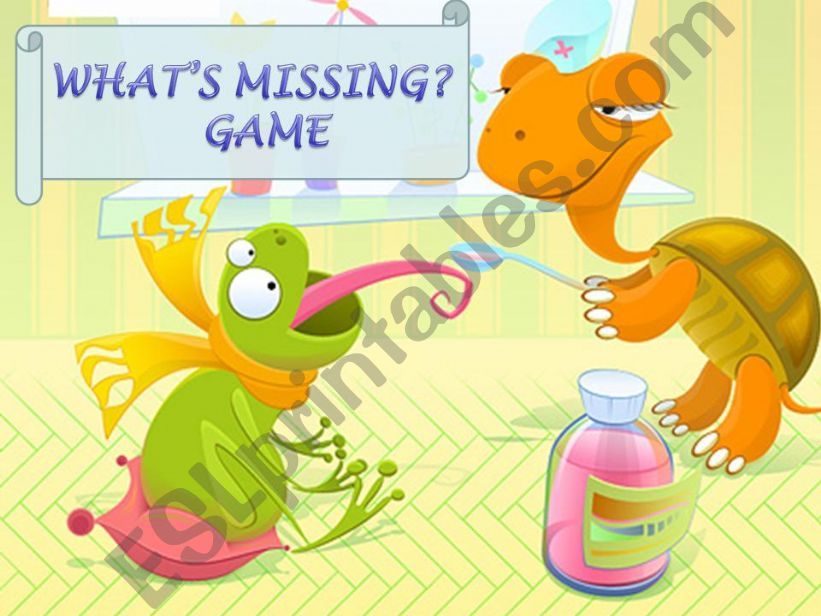 AILMENTS & HEALTH: Whats missing / Kims game PPT 