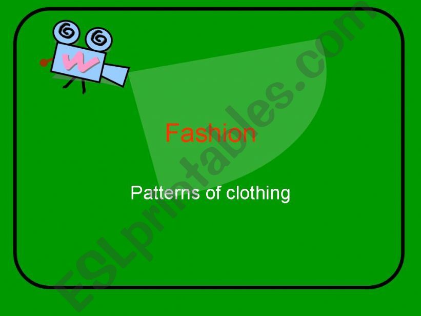 Patterns of clothing powerpoint
