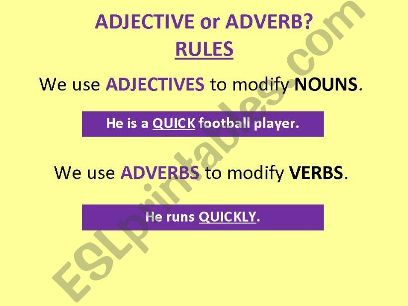 Adjective or Adverb? - Rules and Exercises