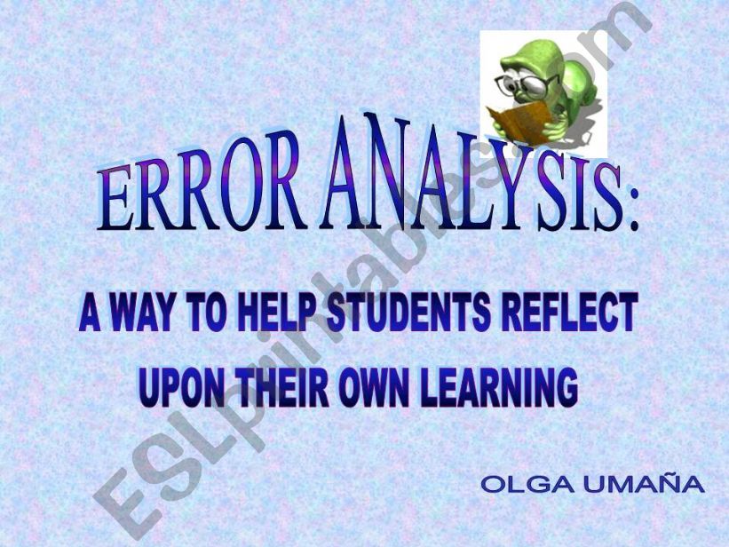 Error analysis in TEFL/TESL powerpoint