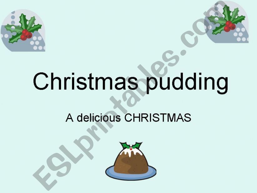 CHRISTMAS PUDDING powerpoint