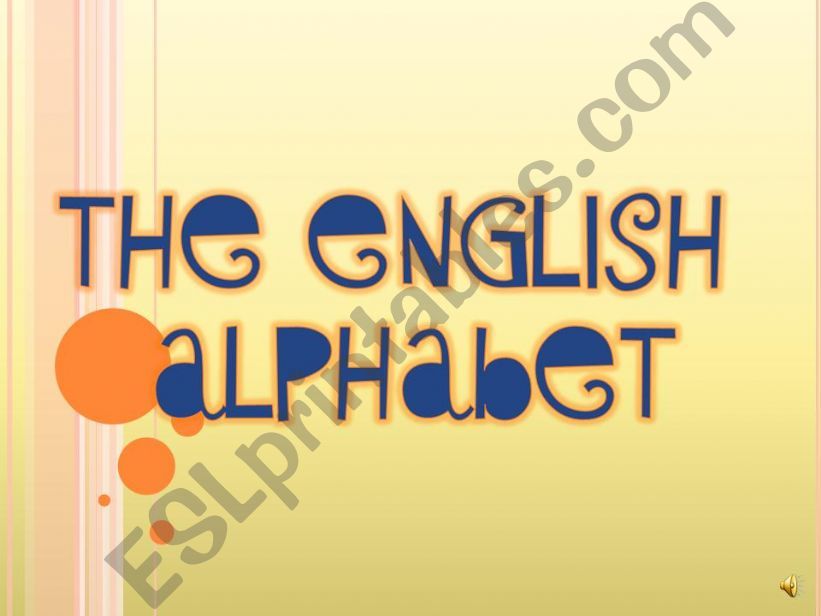 The English Alphabet powerpoint