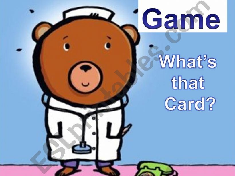 Ailments & Health: Whats that Card? Interactive PPT game.