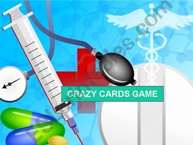 Ailments & health: Crazy Cards Game. Interactive memory game. 
