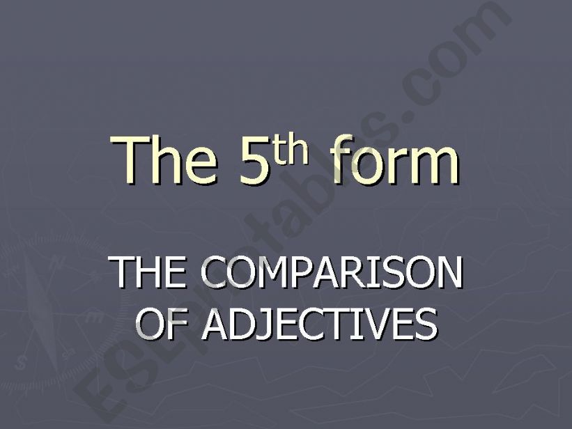The comparison of adjectives powerpoint