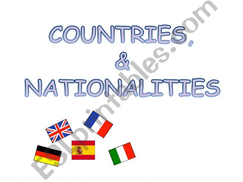 Countries & nationalities powerpoint