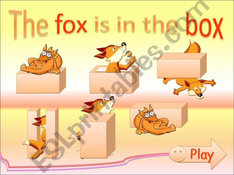 Game Fox in the Box - Prepositions of Place