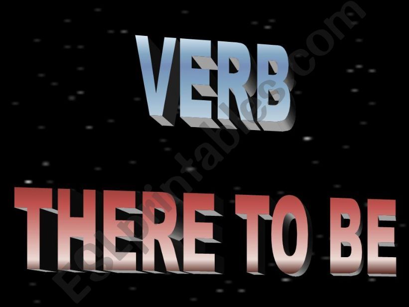 VERB THERE TO BE powerpoint