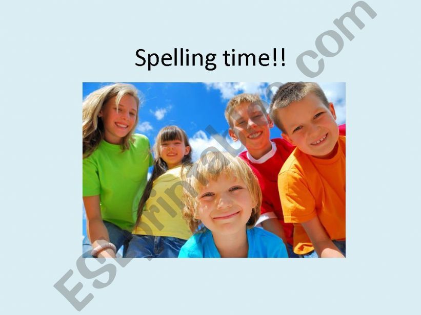 Spelling time :) powerpoint