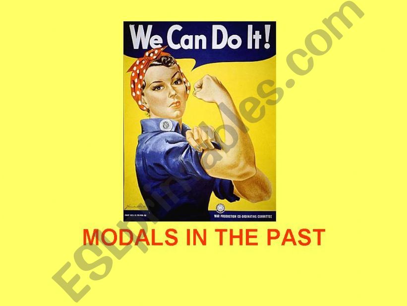 Modal verbs in the past powerpoint