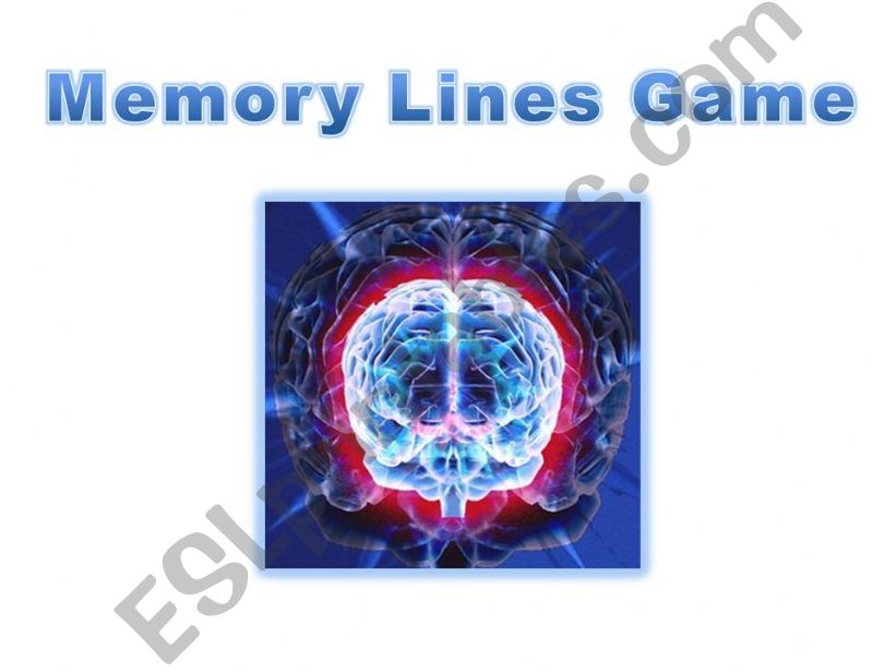 Classroom things - stationery: Memory Lines Game