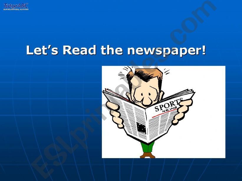 Lets read the newspaper! powerpoint