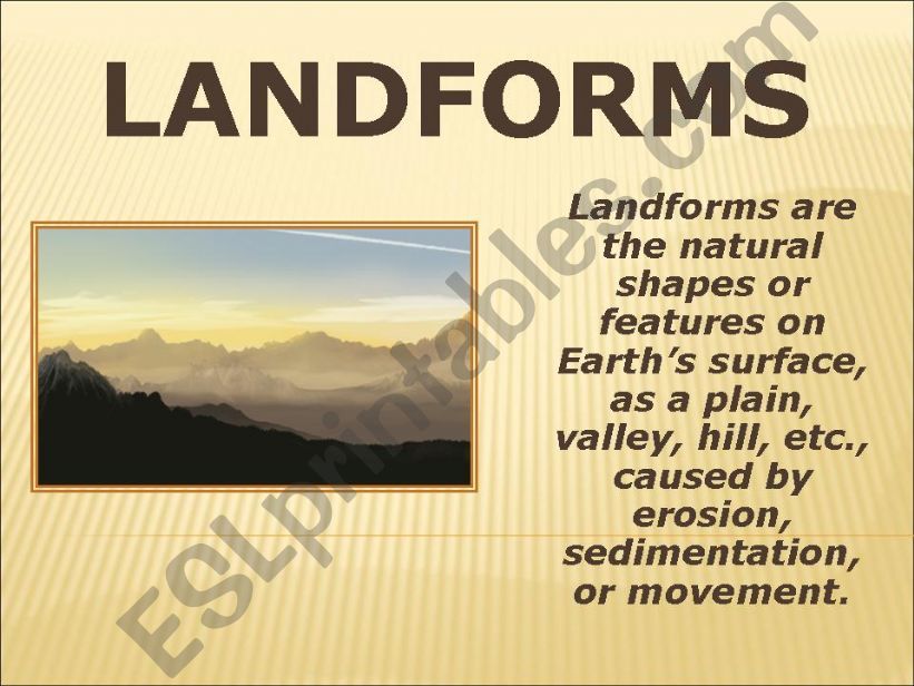 Landforms 1 powerpoint