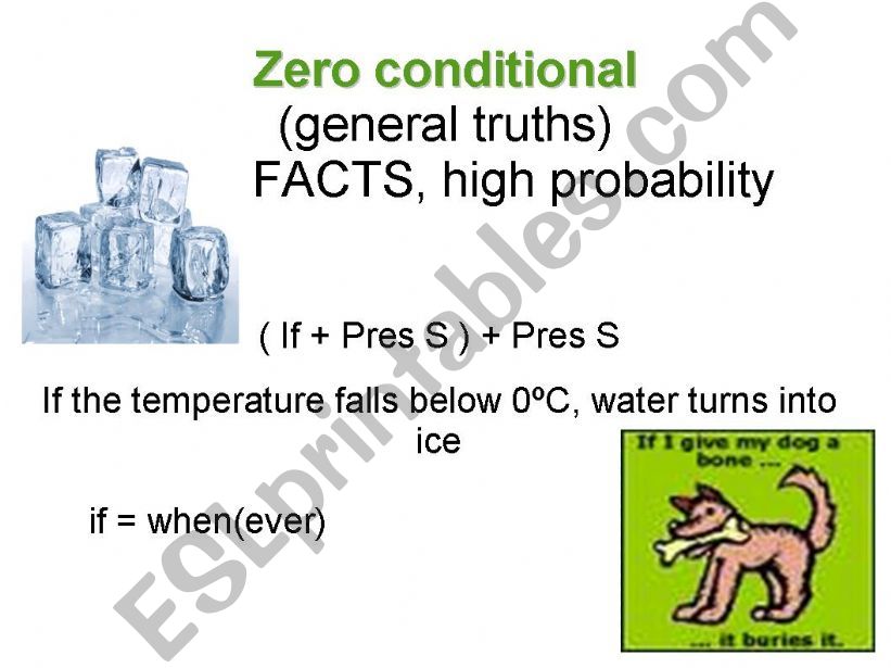 Conditionals 0, 1, 2 & 3 powerpoint
