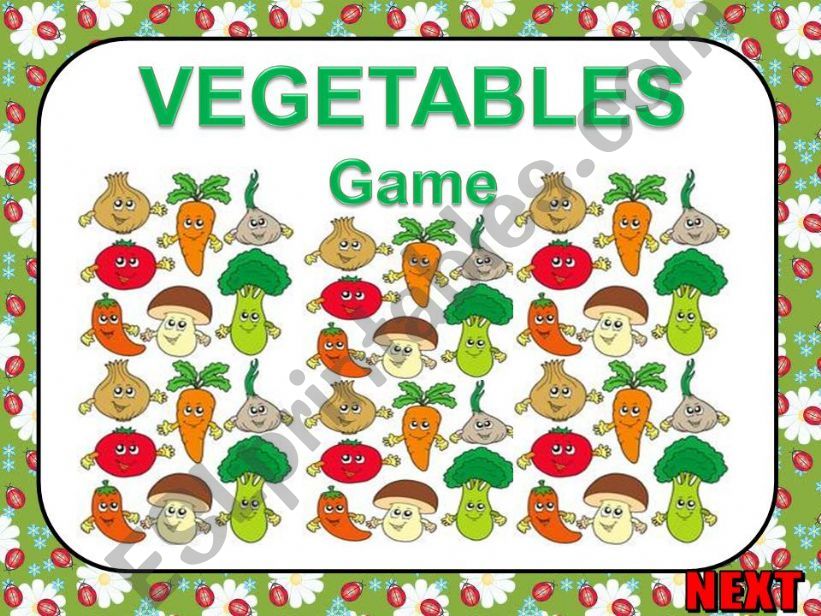 VEGETABLES - GAME powerpoint